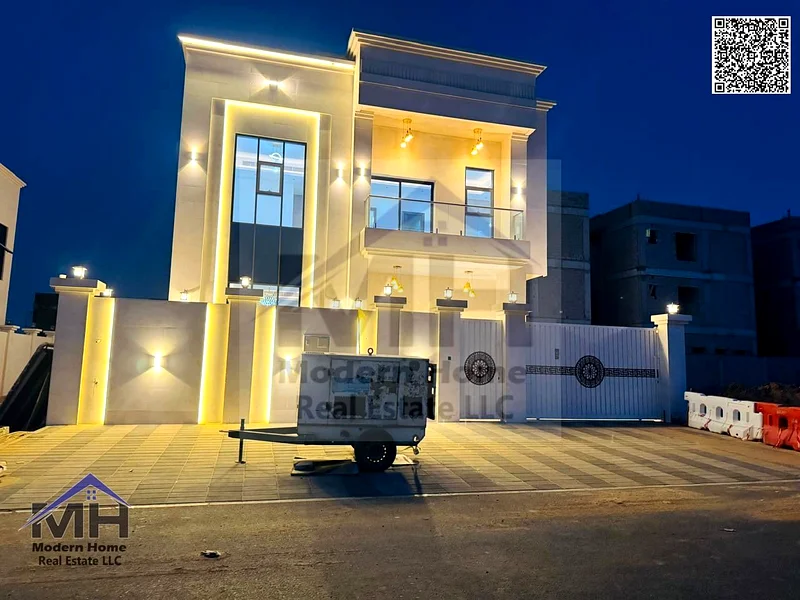At a price that includes registration fees, electricity water and AC own an elegant 3-story, 6-room villa in Ajman First resident freehold central AC63907043859587111