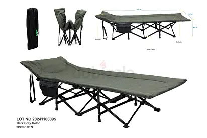 Foalding non slippy caming bed