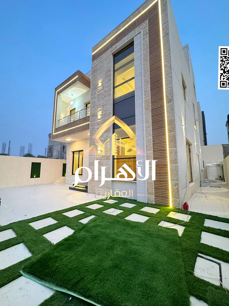 An exceptional opportunity to own a luxurious villa in Al Helio 2, Ajman, with a modern design and spacious area near Al Zahia Hypermarket and opposit63906519859969113