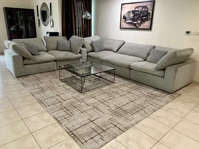 Feather filled Pan Home Pianca Corner Sofa perfect Condition