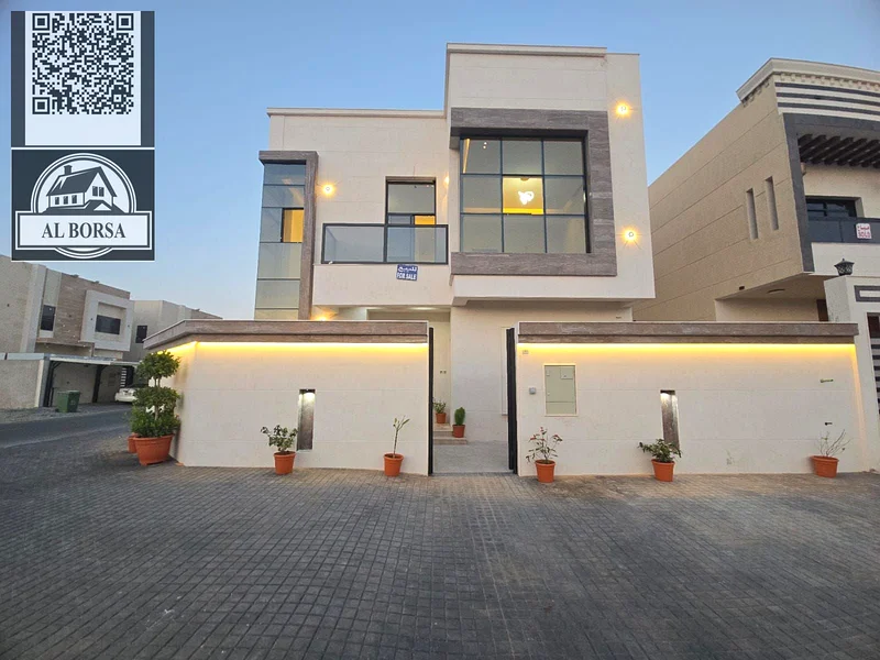 🏡For sale, a villa in Al Helio, Ajman, 5 master bedrooms, a living room and a hall, at an attractive price. It is distinguished by its strategic loca63911197540993112