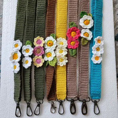 Colorful Handmade Crochet Suspenders