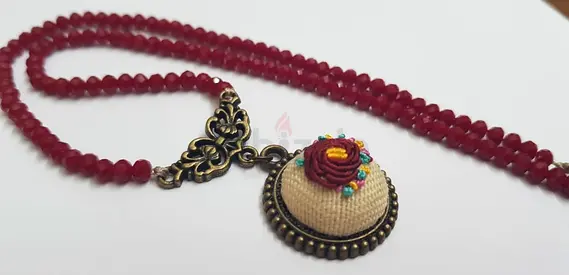 Exquisite Handmade Necklace with Elegant Pendant