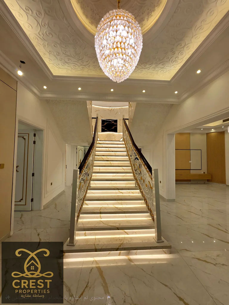 Luxury villa for sale in Al Helio, 2 corners, classic design, 5 rooms, central air conditioning, price 2.8m, very distinguished location63906772153731114