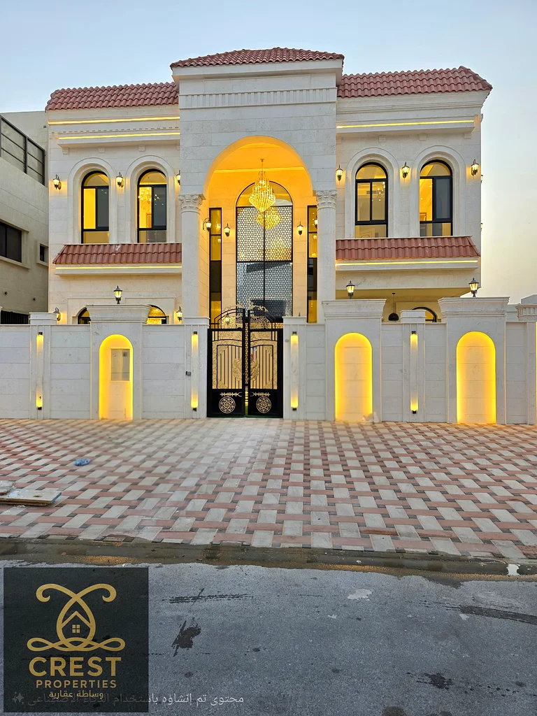 Luxury villa for sale in Al Helio, 2 corners, classic design, 5 rooms, central air conditioning, price 2.8m, very distinguished location63906772153731112