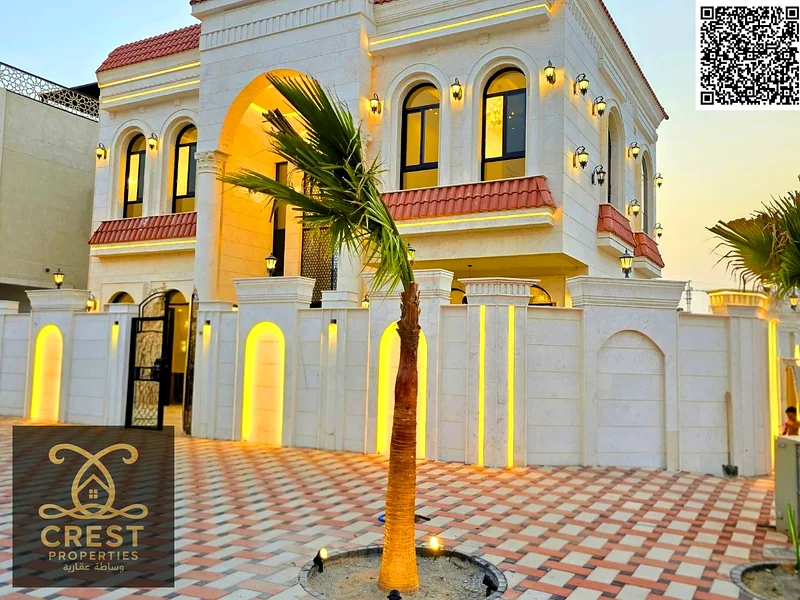 Luxury villa for sale in Al Helio, 2 corners, classic design, 5 rooms, central air conditioning, price 2.8m, very distinguished location63906772153731113