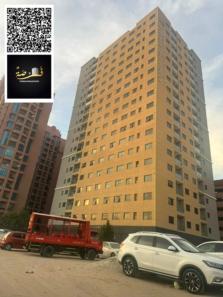 For sale, a distinctive apartment in Al Nuaimiya Tower One - Ajman Apartment details: Two bedrooms and a hall Two bathrooms Balcony with an open view63880069705729110