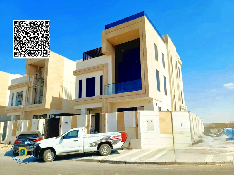 Modern villa with 5BR, with a pool and a roof, including water, electricity, AC and reg fees, ALBahia,super deluxe finishing, freehold, bank financing63882680759810110