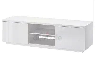 IKEA BYÅS TV Bench – High-Gloss White (160×42×45 cm)