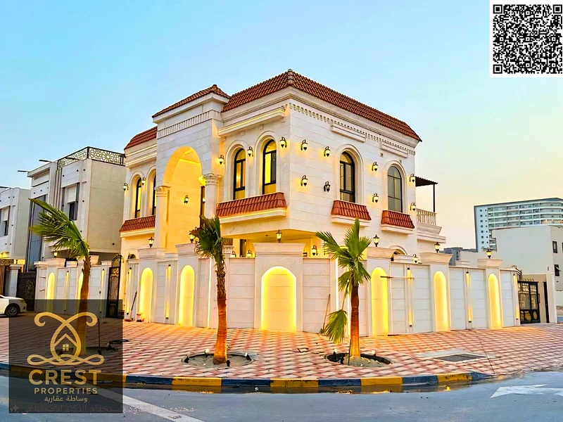 Luxury villa for sale in Al Helio, 2 corners, classic design, 5 rooms, central air conditioning, price 2.8m, very distinguished location63906772153731110