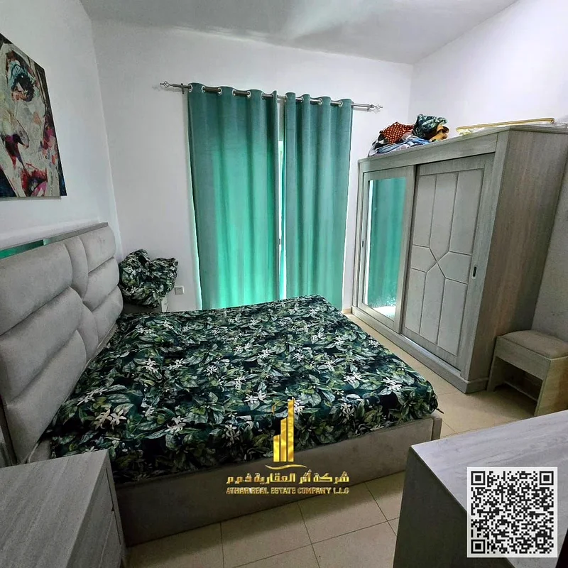 For monthly rent, furnished one-bedroom apartment, Ajman - Khalifa Street - City Towers, elegant furnishings ✅ Bills and internet included63838333336577111