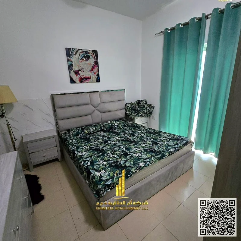 For monthly rent, furnished one-bedroom apartment, Ajman - Khalifa Street - City Towers, elegant furnishings ✅ Bills and internet included63838333336577113