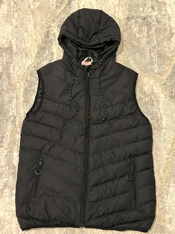 Kappa Black Puffer Vest for Men.