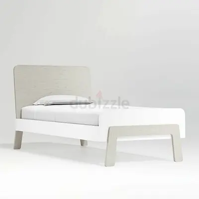 Crate and Barrel  Lamont twin bed with headboard storage