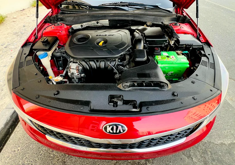 KIA OPTIMA 2017 MODEL RED GCC SPECS LESS KM REF.747763612056039810113