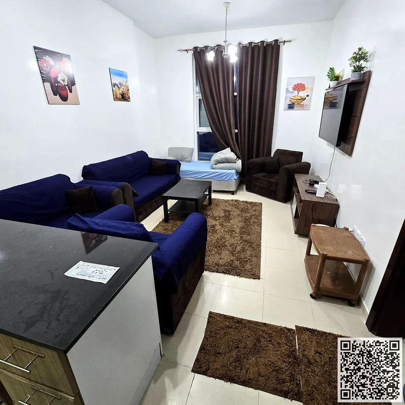 Furnished One-bedroom apartment for monthly rent in Ajman - Khalifa Street - City Towers, elegant furnishings ✅All Bills, and parking included63838123572867110