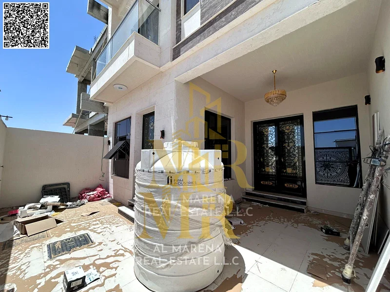 A villa with a price including registration and ownership fees on the main street, ready for occupancy in the most upscale areas of Ajman, freehold fo63906772191619112