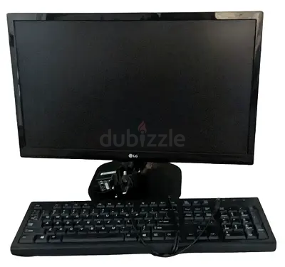 LG (22 Inch) Full HD Monitor + HP Keyboard – Its Good Condition
