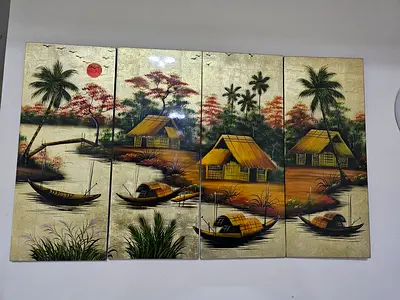 Beautiful Vintage Landscape Painting Set