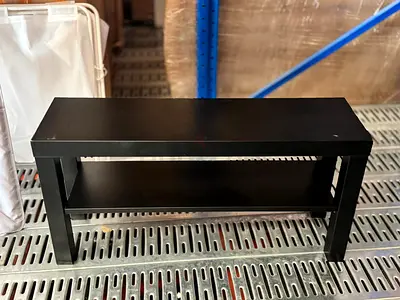 Stylish Black Storage Console Table