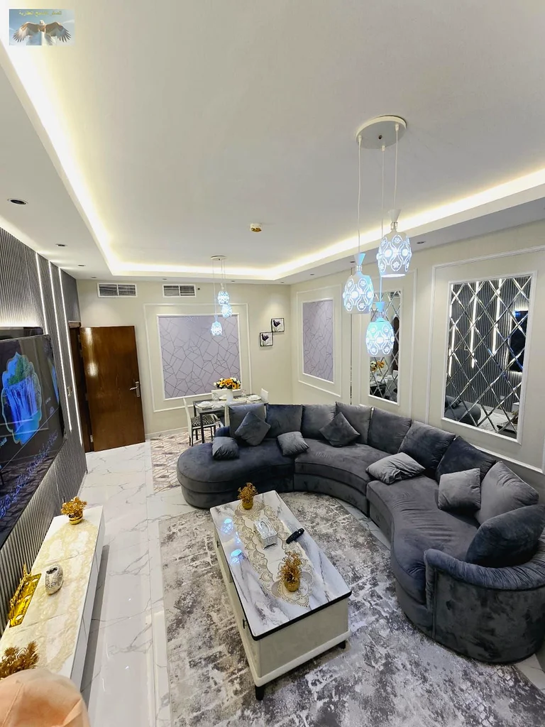 For sale in Ajman: 3BR Hall + store in Oasis Tower 2 | Sea view, gym, pool, parking | Spacious unit with furniture | Direct view of Ajman Creek | Great63890250478339114