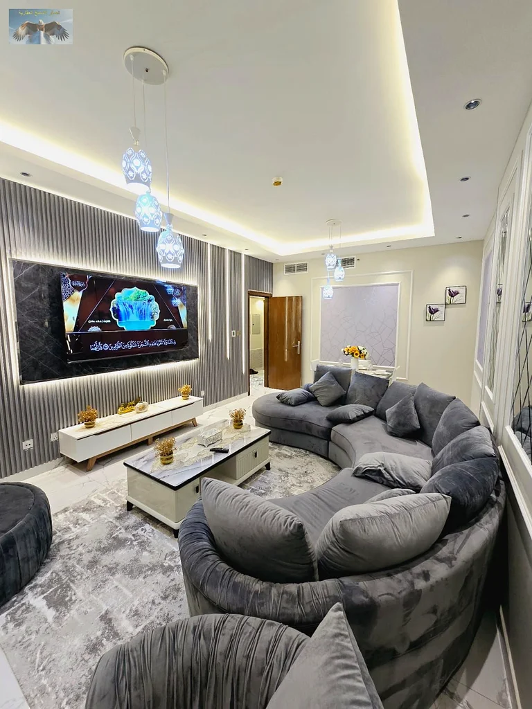 For sale in Ajman: 3BR Hall + store in Oasis Tower 2 | Sea view, gym, pool, parking | Spacious unit with furniture | Direct view of Ajman Creek | Great63890250478339110