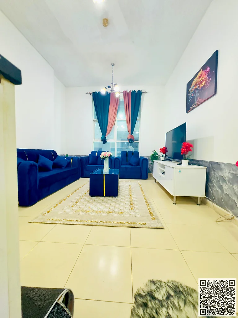 ✅ Furnished one-bedroom apartment in Ajman - Khalifa Street - City Towers, elegant and tidy furniture, including bills and internet63838333355907112