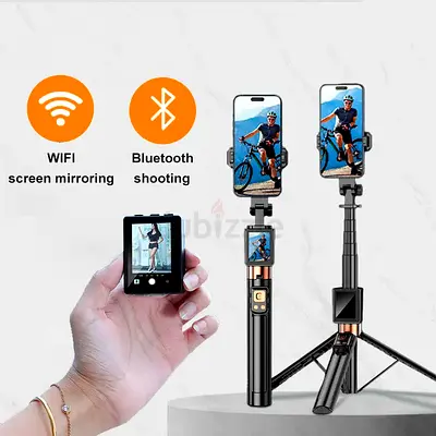 Selfie Mirror Screen, WiFi Stick, Tripod, Real-time Display, Smartphone Selfie Screen, Vlog Video