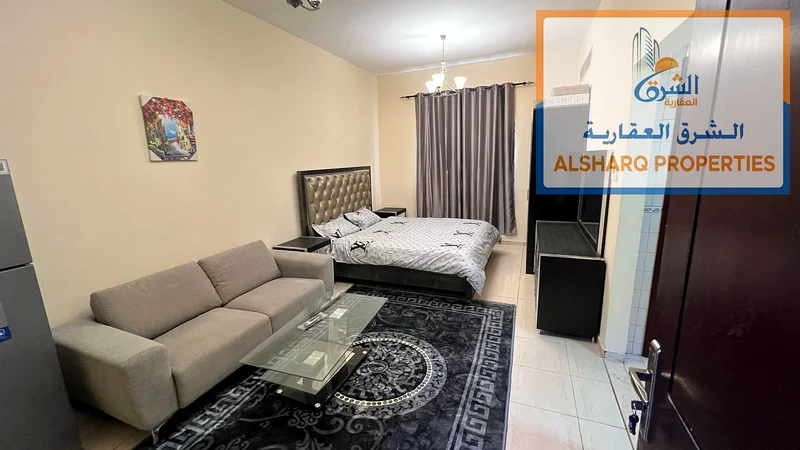 Furnished second floor studio in Al Rashidiya 2 - Ajman, next to Falcon Towers and Abu Dhabi Commercial Bank, including bills and internet, separate k63718950881154113