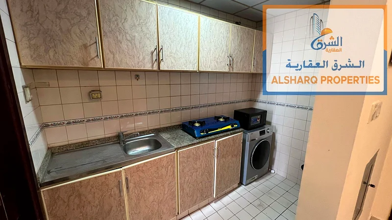Furnished second floor studio in Al Rashidiya 2 - Ajman, next to Falcon Towers and Abu Dhabi Commercial Bank, including bills and internet, separate k63718950881154114