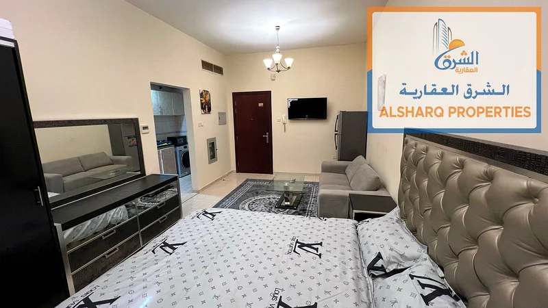 Furnished second floor studio in Al Rashidiya 2 - Ajman, next to Falcon Towers and Abu Dhabi Commercial Bank, including bills and internet, separate k63718950881154112