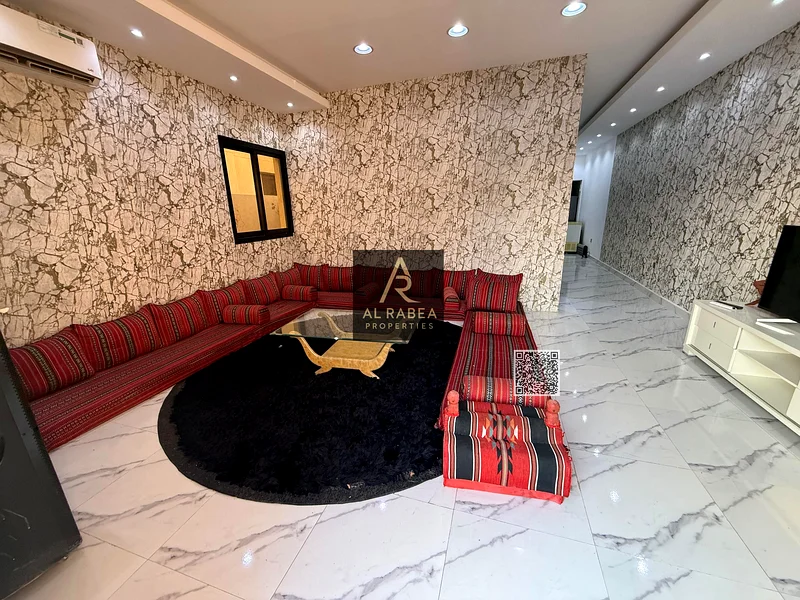 فيلا مفروشة بالكامل ومزودة بتكييف مركزي، قريبة من جميع الخدمات، وفناء خاص63715483847041112