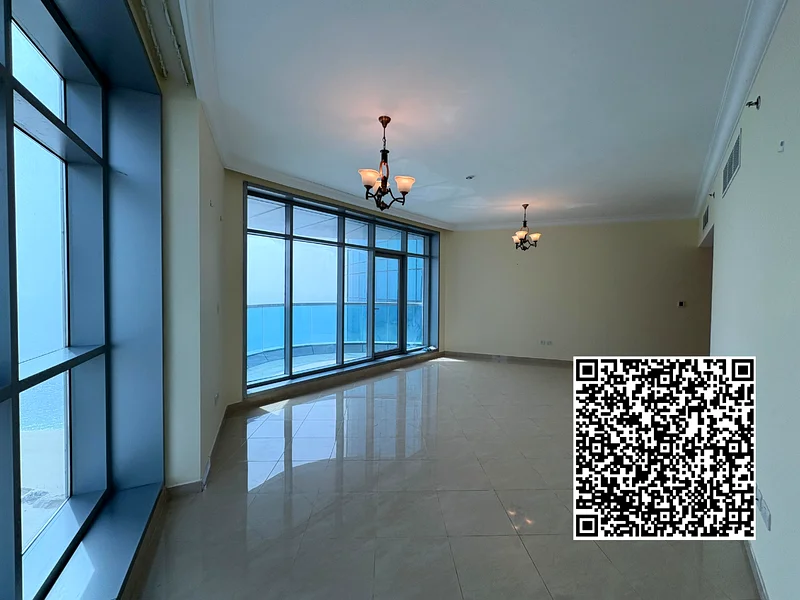 شقة بفيو كامل على البحر من غرفتين نوم متوفرة للإيجار في برج ريزيدنس كورنيش عجمان63811108011393112
