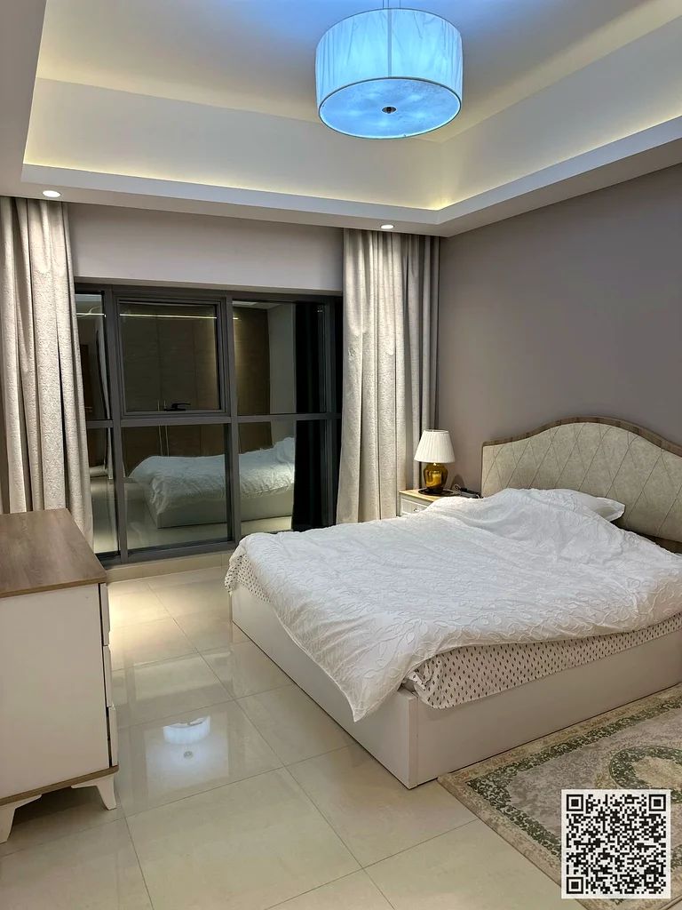 Luxurious two-bedroom apartment with an open view, newly furnished, for monthly rent in Ajman - Al Rashidiya 1 - Gulfa Tower63838584398465110
