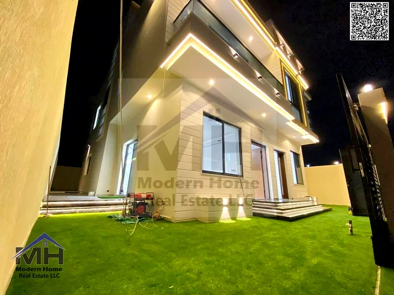 At a price including fees, own a corner villa in Ajman for sale, first inhabitant, freehold, central AC close to services and opposite Azha Community63906645194371112