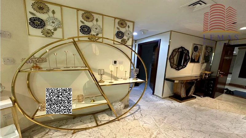 شقة مكونة من غرفتين نوم للايجار مع الأثاث، بإطلالة على البحر63811107984001112