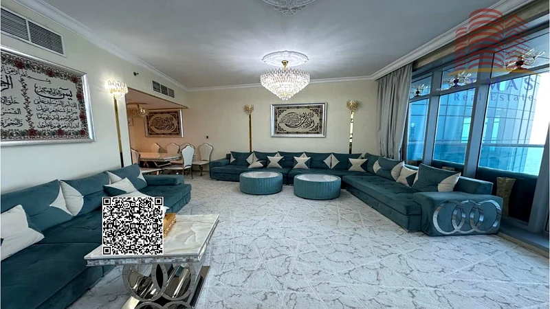 شقة مكونة من غرفتين نوم للايجار مع الأثاث، بإطلالة على البحر63811107984001110