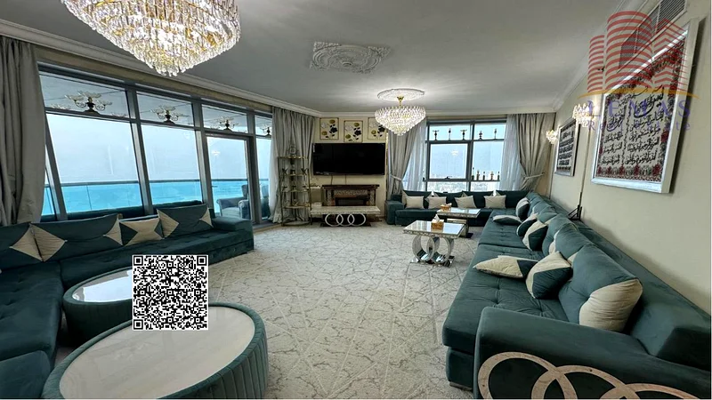 شقة مكونة من غرفتين نوم للايجار مع الأثاث، بإطلالة على البحر63811107984001113