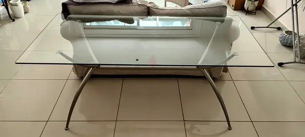 Glass dining table