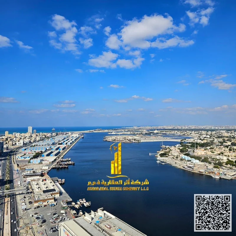 Luxurious two-bedroom apartment with a living room, open view, newly furnished, for monthly rent in Ajman - Al Rashidiya 1 - Oasis Towers63852458151043111