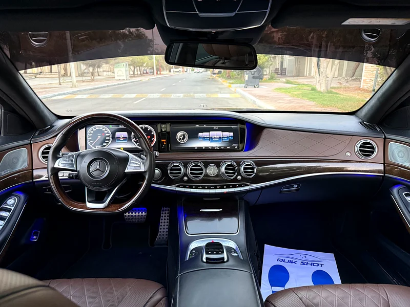 مرسيدس بنز  S 500 خليجي خمس فصوص، موديل 2016، صبغة وكالة كامل شرط الفحص بدون اي نقطة صبغ .63613133967746111