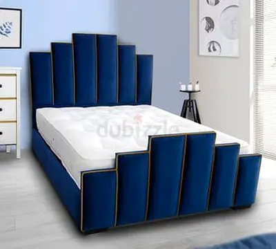 Stylish Modern Blue Velvet Bed for Ultimate Comfort