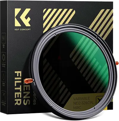KF Concept 58mm Variable Fader ND2-ND32 ND Filter and CPL Circular Polarizing Filter 2 in 1 for Cam
