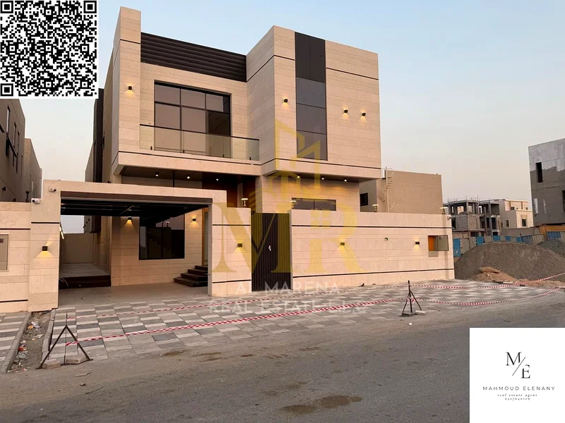 للبيع – فيلا فاخرة في الباهية عجمان | 5 غرف ماستر | مجلس + صالتي استقبال | مطبخ حديث + غرفة خادمة | 1.75 مليون درهم شامل الرسوم63883359894275111