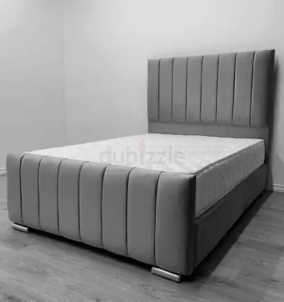Stylish Modern Bed with Plush Upholstery