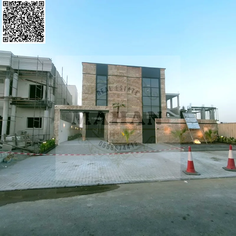 فيلا فاخرة – منطقة الظاهية واجهة حجرية مع مدخل عصري، وتخطيط خارجي وداخلي للمناظر الطبيعية. موقع متميز مع انحسار بمسافة 9 أمتار ومواقف إضافية عبر الشارع.63872180506497110