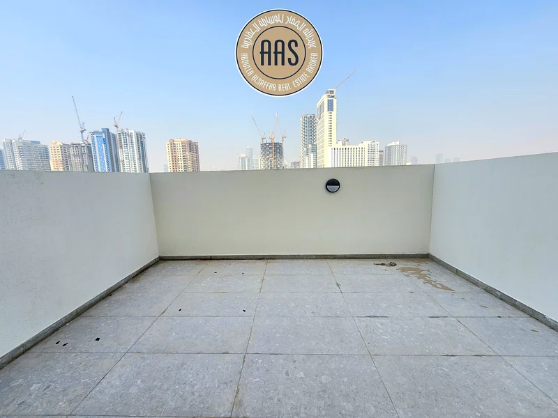 شقة جديدة من غرفتي نوم مع تراس || إيجار 115 ألف || توفر محدود || جميع وسائل الراحة في عرجان دبي63766559949443111