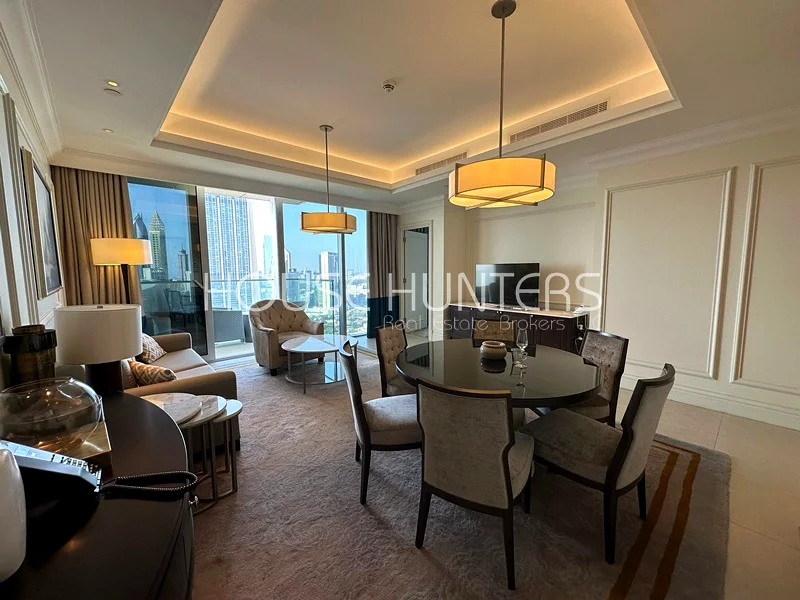 حصري | غرفتا نوم | طابق عالٍ | إطلالة على DIFC والمياه63771424268291110