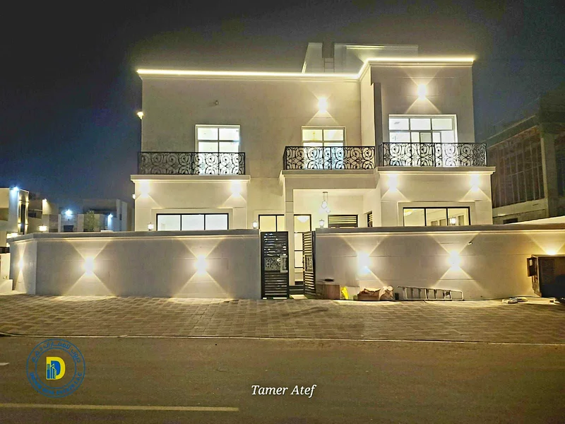 Enjoy the luxury 5BR corner villa with pool, including registration fees, Al Helio 2, super deluxe finishing, bank financing, freehold63908146341250111