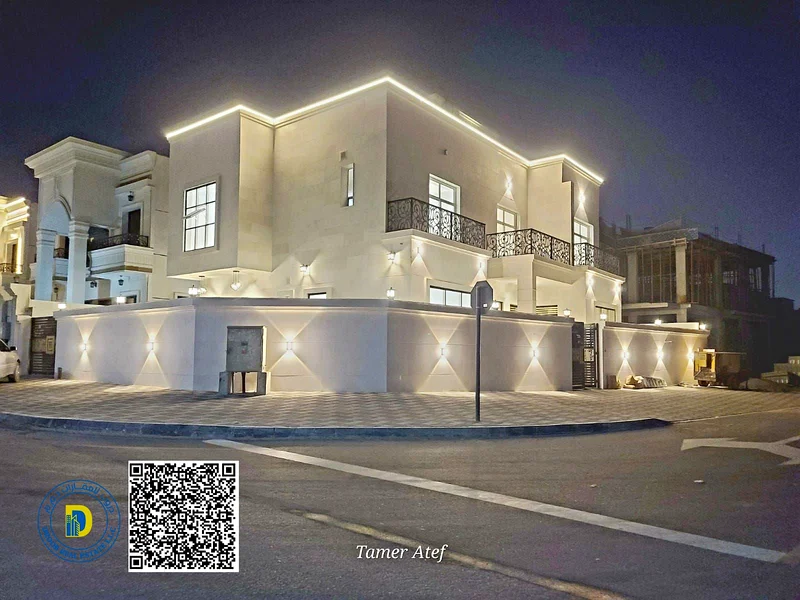 Enjoy the luxury 5BR corner villa with pool, including registration fees, Al Helio 2, super deluxe finishing, bank financing, freehold63908146341250110